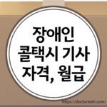 장애인 콜택시 기사 자격, 월급, 우대조건, 채용 공고