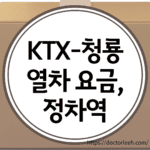 KTX 청룡 열차 요금, 예매 방법, 정차역